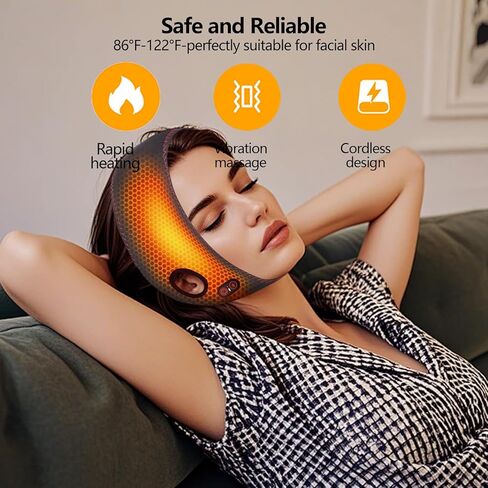 منتجات TMJ Relief وسادة تدفئة الفك لتخفيف آلام الفك، وسادة تدفئة كهربائية للوجه قابلة لإعادة الشحن بقدرة 5000 مللي أمبير في الساعة مع 3 درجات حرارة مع مؤقت، لفافة فك يمكن ارتداؤها وأداة تخفيف التدفئة لآلام الوجه in Saudi Arabia