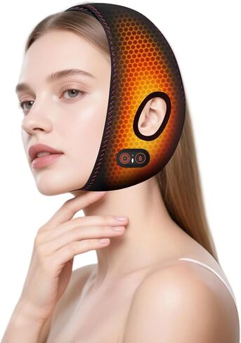 منتجات TMJ Relief وسادة تدفئة الفك لتخفيف آلام الفك، وسادة تدفئة كهربائية للوجه قابلة لإعادة الشحن بقدرة 5000 مللي أمبير في الساعة مع 3 درجات حرارة مع مؤقت، لفافة فك يمكن ارتداؤها وأداة تخفيف التدفئة لآلام الوجه in Saudi Arabia