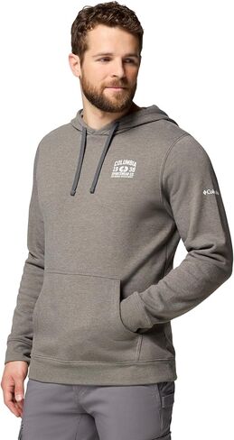 Columbia Mens Trek Graphic Hoodie, Charcoal Heather/Outdoor Arch, Small in Saudi Arabia