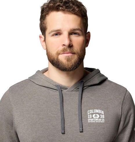 Columbia Mens Trek Graphic Hoodie, Charcoal Heather/Outdoor Arch, Small in Saudi Arabia