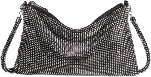 Shiny Rhinestone Crossbody Purse Clutch Sparkly Diamond Handbag Hobo Rhinestone Purses For Women in Saudi Arabia