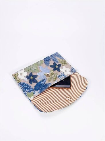 Women's Floral Embroidery Sequin Glitter Evening Bags Elegant Beaded Clutch Purses in Saudi Arabia