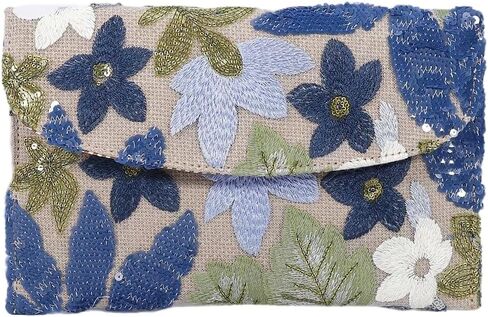 Women's Floral Embroidery Sequin Glitter Evening Bags Elegant Beaded Clutch Purses in Saudi Arabia