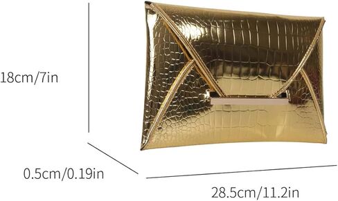 QWINEE Women's Sparkly Metallic Clutch Bags Crocodile Print Elegant Mini Crossbody Purses PU Leather Evening Party Purses in Saudi Arabia