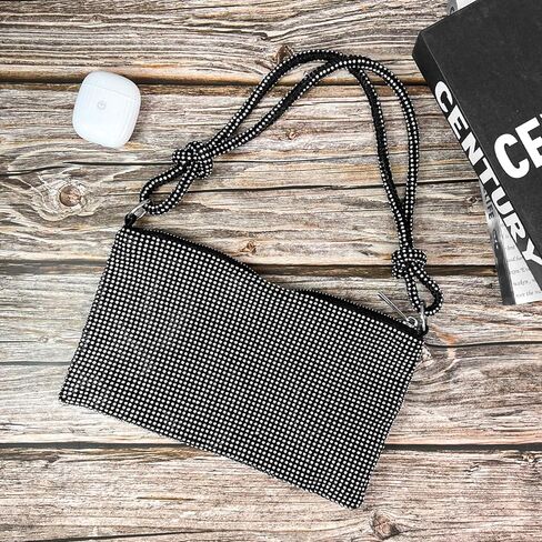 Evening Handbags, Ladies Purses for Women, Rhinestones Shining Crossbody Bags Clutch in Saudi Arabia