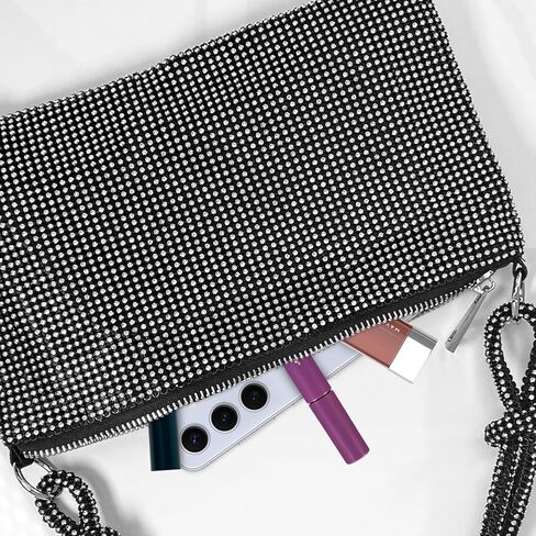 Evening Handbags, Ladies Purses for Women, Rhinestones Shining Crossbody Bags Clutch in Saudi Arabia