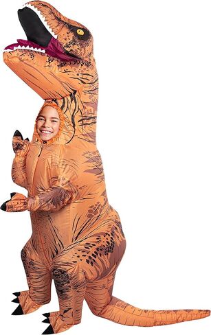 Rubies Fun Inflatable Original Velociraptor Dinosaur Costume For Kids, For Themed Party and Halloween, Standard Size in Saudi Arabia