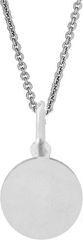 Ritastephens Sterling Silver Small Round Virgin Mother Miraculous Mary Medal Charm Pendant Necklace in Saudi Arabia