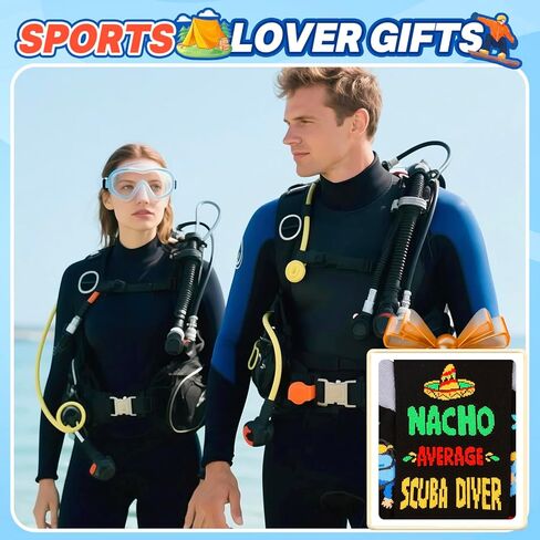 HAPPYPOP Scuba Diving Gifts Men Women - Scuba Diver Gifts, Dive Socks, Funny Socks in Saudi Arabia