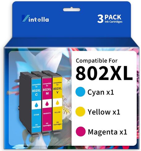 Remanufactured Ink Cartridges Replacement for Epson 802XL 802 T802XL T802 Color Only for Workforce Pro WF-4720 WF-4730 WF-4734 WF-4740 EC-4020 EC-4030 Printer (1 C/M/Y) in Saudi Arabia