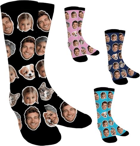 Custom Socks, Personalized Socks, Customized Gifts, Gift for Him Boyfriend Husband on Christmas Anniversary Birthday in Saudi Arabia