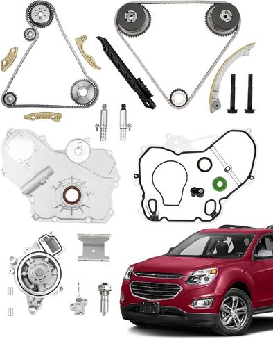 مجموعة حشية الرأس 2.4 لتر، مع مجموعة مسامير رأس الأسطوانة، متوافقة مع 2010-2017 Chevy Equinox Captiva Malibu، GMC Terrain، Buick Regal Lacrosse، GM 2.4L 2384cc 145cid L4 DOHC، # HS26517PT، ES72196 in Kuwait