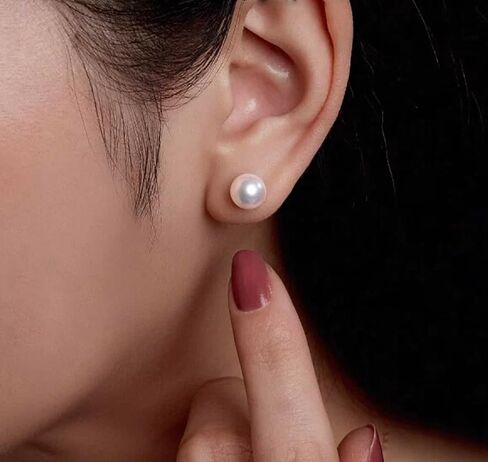 Pearl Stud Earrings, 12 Pairs Hypoallergenic White Simulated Pearl Ball Earrings Studs Set for Women Bridal, Wedding, Birthday & Christmas Jewelry Gift in Saudi Arabia