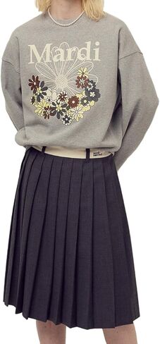 Women's FlowerMardi Jardin Sweatshirt - 100% Cotton Relaxed Fit Pullover in Saudi Arabia
