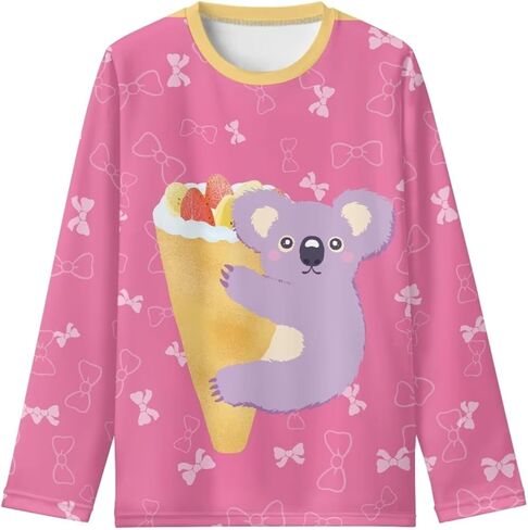 Girls Long Sleeve Shirt Boys Active T-Shirt Kids Jumper Pullover Tops in Saudi Arabia
