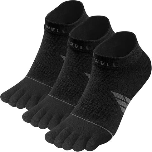 VWELL Toe Socks for Men/Women, COOLMAX Five Finger Socks, Compression Athletic Running Socks Ankle Toe Socks (3Pairs) in Saudi Arabia