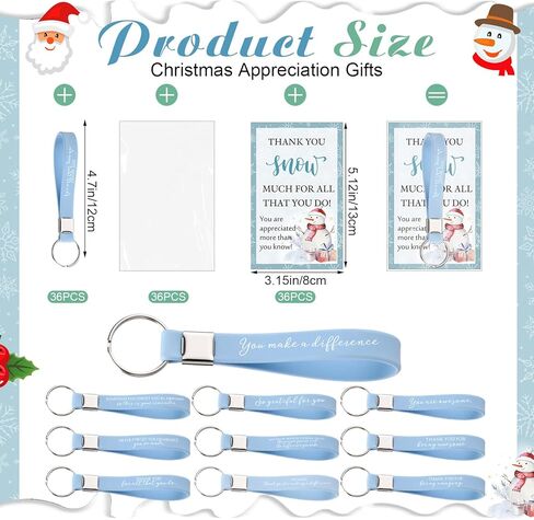 Tondiamo Thank You Keychain Gifts Bulk Christmas Inspirational Employee Appreciation Gift for Coworkers Staffs Team Teacher in Saudi Arabia