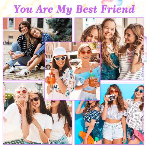 2 Pcs Best Friend Bracelet, Adjustable Strand Bff Bracelets, Butterfly Matching Bracelets for Couples,Handmade Charm Friendship Bracelet Jewelry Gifts for Women Couples Bestie(Pink Purple) in Saudi Arabia