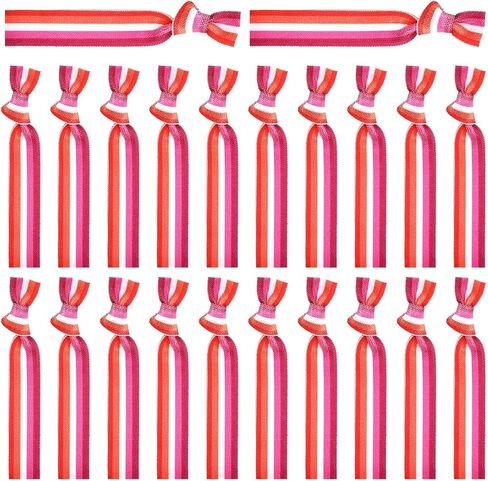 20 Pcs Lesbian Bracelet LGBTQ Rainbow Pride Bracelets Wrist Bands Hair Ties for Lesbian Women Gay Pride Month in Saudi Arabia