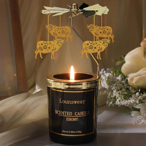 Lounsweer Chicken Gifts for Women Rotating Scented Candle with Rotatable Candle Holder Rooster Gifts for Chicken Lovers Christmas Funny Presents for Women Mom Anniversary Birthday New Year Festival in Saudi Arabia