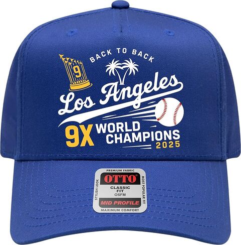 Los Angeles Baseball 9X World Titles Hat | World-Class Vintage Trucker Hat for Men & Women in Saudi Arabia