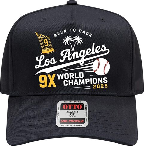 Los Angeles Baseball 9X World Titles Hat | World-Class Vintage Trucker Hat for Men & Women in Saudi Arabia