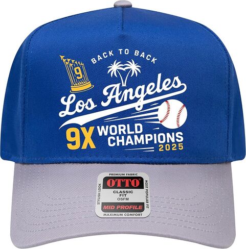 Los Angeles Baseball 9X World Titles Hat | World-Class Vintage Trucker Hat for Men & Women in Saudi Arabia