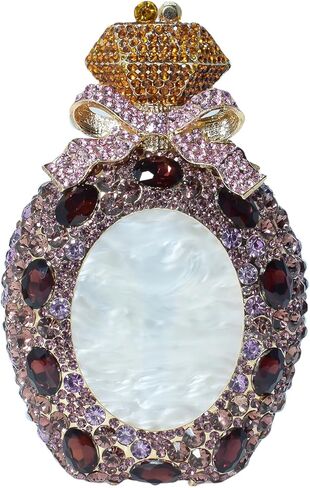 Perfume Bottle Evening Clutch Novelty Purses Women Sparkly Rhinestone Party Wedding Handbag Prom Evening Bag in Saudi Arabia