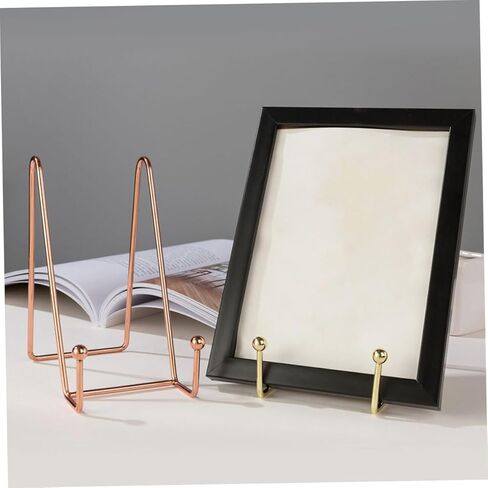 Homoyoyo Pcs Metal Photo Frame Holder Sturdy Display Stand for Books Decorative Plates for Home Countertop Birthday in Saudi Arabia
