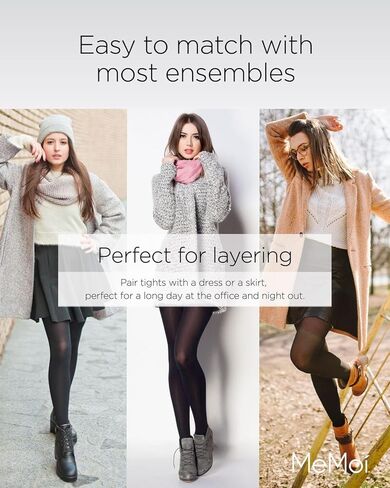 MeMoi Women's Cashmere Blend Luxe Sweater Tights Black Large/X-Large in Saudi Arabia