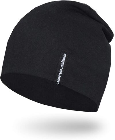 Thin Running Beanies Sports Hats Double Layer - Cotton Polyester Comfy Fit Breathable Soft Warm One Size in Saudi Arabia