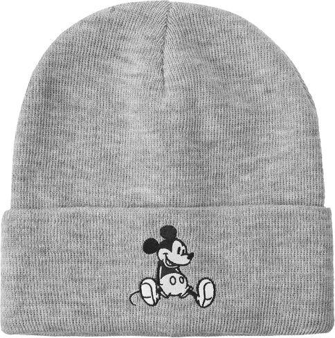 Mickey Mouse Embroidery Acrylic Knit Standard Cuff Beanie in Saudi Arabia