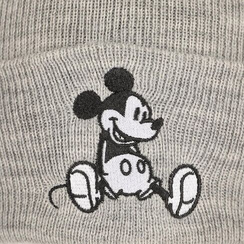 Mickey Mouse Embroidery Acrylic Knit Standard Cuff Beanie in Saudi Arabia