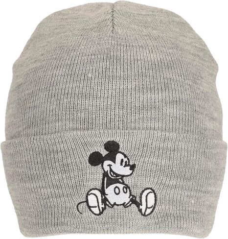 Mickey Mouse Embroidery Acrylic Knit Standard Cuff Beanie in Saudi Arabia