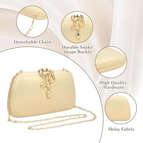 Tmore Glitter Purses for Women Shoulder Bag Clutch Purse With Chain Elegant Evening Bag for Wedding, Prom, Party in Saudi Arabia