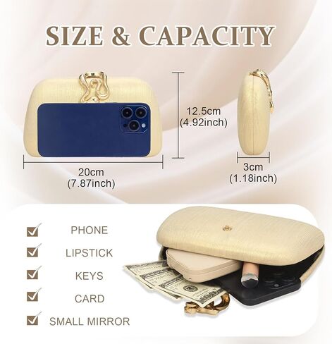 Tmore Glitter Purses for Women Shoulder Bag Clutch Purse With Chain Elegant Evening Bag for Wedding, Prom, Party in Saudi Arabia