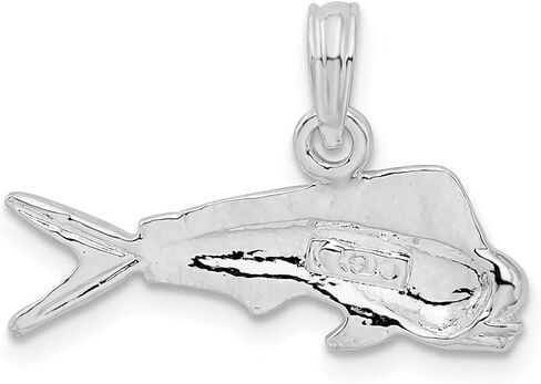 925 Sterling Silver Mahi-Mahi Fish Pendant (L-17mm, W-22mm) in Saudi Arabia