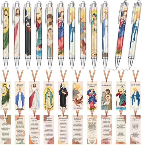 40 Pcs Catholic Bible Gifts Set Christian Gifts Bulk Christmas Nativity Bookmark Bible Verse Ballpoint Pen Set Devotional Prayer Bookmark for Women Men Motivational Christian Gifts School Supplies in Kuwait