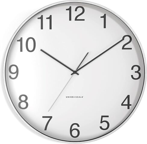 Union & Scale UN57810 Essentials Wall Clock, Aluminum, 16 (UN57810) in Kuwait