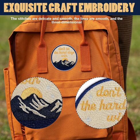 Don't Let The Hard Days Win Embroidered Patches, Size 3" for Clothes Backpacks Hats Jeans Bags Patch Wall in Kuwait