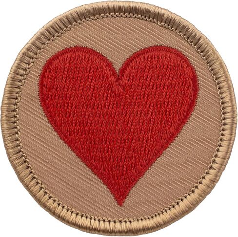 Heart Patrol Patch - 2" Diameter Round Embroidered Patch (Hook-Fastener) in Saudi Arabia