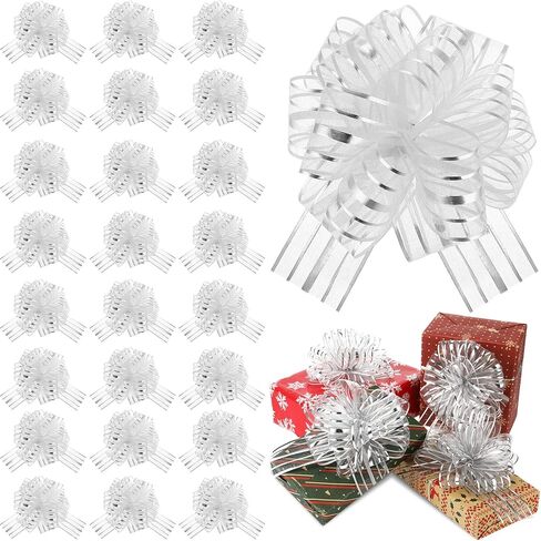 Poen 12 Pieces Large Pull Bow for Gift Wrapping Ribbon Pull Bows for Presents Valentine‘s Day Wedding Baskets for Wrapping Boxes Flower Decorations(Mixed Color) in Kuwait