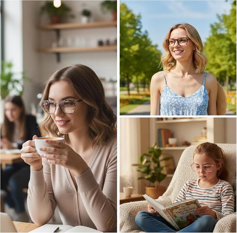 عبوة من 6 ألوان متنوعة، نظارات وهمية، ملحقات لعب تظاهرية ممتعة للأولاد والبنات، إطار بلاستيكي خفيف الوزن، بديل نظارات الضوء الأزرق in Kuwait
