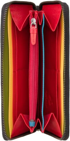 محفظة VISCONTI Happy Rainbow Collection Von الجلدية بسحاب حول المحفظة RFID HR82 (أسود) in Saudi Arabia