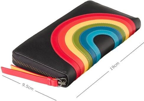 محفظة VISCONTI Happy Rainbow Collection Von الجلدية بسحاب حول المحفظة RFID HR82 (أسود) in Saudi Arabia