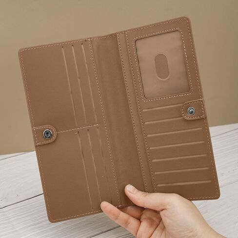 Ultra Slim Women's Wallets RFID Blocking Wallet Long Thin Card Holder Wallet with Zipper Pocet & ID Window (Blue) in Saudi Arabia