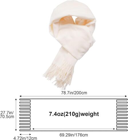 Fengek Dual-Use Scarf Scarf & Shawl for Women - Warm Winter Fleece Blend, Versatile Scarves for Cold Weather & Daily Wear in Saudi Arabia