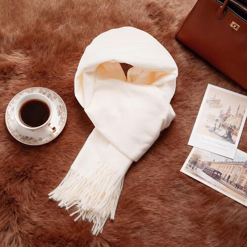 Fengek Dual-Use Scarf Scarf & Shawl for Women - Warm Winter Fleece Blend, Versatile Scarves for Cold Weather & Daily Wear in Saudi Arabia