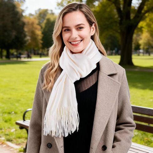 Fengek Dual-Use Scarf Scarf & Shawl for Women - Warm Winter Fleece Blend, Versatile Scarves for Cold Weather & Daily Wear in Saudi Arabia