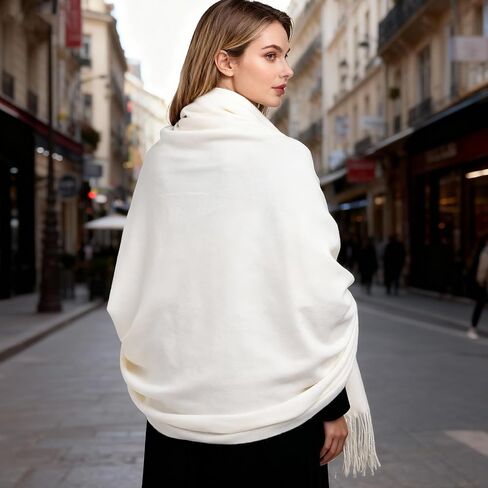 Fengek Dual-Use Scarf Scarf & Shawl for Women - Warm Winter Fleece Blend, Versatile Scarves for Cold Weather & Daily Wear in Saudi Arabia